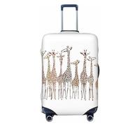 OAZCVBNN Housse de valise de voyage avec motif élastique anti-rayures et girafes humoristiques, Noir , XL