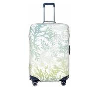 OAZCVBNN Housse de valise de voyage avec motif élastique anti-rayures Motif algues Bleu mer, Noir , S