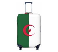 OAZCVBNN Housse de valise de voyage avec motif élastique anti-rayures Motif drapeau de l'Algérie, Noir , L