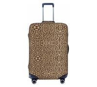 OAZCVBNN Housse de valise de voyage unique avec imprimé léopard amusant et design élastique anti-rayures, Noir , XL