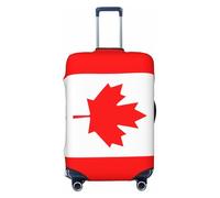 OAZCVBNN Housse de valise de voyage unique avec motif élastique anti-rayures imprimé drapeau canadien, Noir , XL