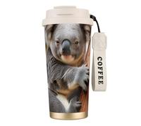 OAZCVBNN Hugging Tree Koala Tasse de voyage sous vide en acier inoxydable pour école, camping, pique-nique