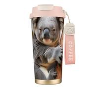 OAZCVBNN Hugging Tree Koala Tasse de voyage sous vide en acier inoxydable pour école, camping, pique-nique