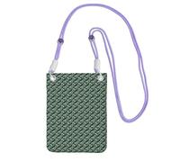 OAZCVBNN Hunter Sac à bandoulière léger et imperméable pour téléphone portable Motif pétales floraux Vert, violet, Taille unique