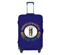OAZCVBNN Kentucky State Flag Housse de valise avec élastique anti-rayures Motif drapeau de l'État du Kentucky, Noir , S