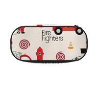 OAZCVBNN Little Boys and Girls in Firefighters Print Lightweight Convenience Pencil Bag School Students Pen Case Makeup Travel Boy Girl, Noir , Taille unique, Organiseur de sac