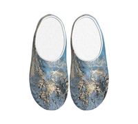 OAZCVBNN Marbre. Imprimé Polyvalent, Anti-boulochage, Pantoufles lavables pour femmes et hommes, chaussures confortables et élégantes