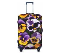 OAZCVBNN Pansy Perfection Housse de valise de voyage avec motif élastique anti-rayures Motif imprimé, Noir , L