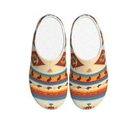 OAZCVBNN Pantoufles lavables anti-boulochage pour homme et femme - Motif amérindien
