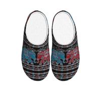 OAZCVBNN Pantoufles lavables anti-boulochage pour homme et femme Motif éléphant Violet