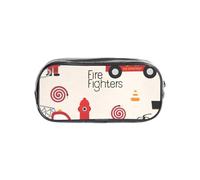 OAZCVBNN Petits garçons et filles en pompiers imprimés garçons filles pour papeterie transparente trousse à crayons fournitures