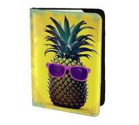 OAZCVBNN Psych Étui portefeuille avec citation ananas pour hommes et femmes pour passeport et voyages d'affaires et de loisirs