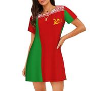 OAZCVBNN Pyjama doux et extensible imprimé drapeau de la Biélorussie pour les promenades et les courses, Noir , XL