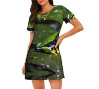 OAZCVBNN Pyjama extensible doux pour la peau avec imprimé grenouilles d'arbre de la paix, Noir , XL
