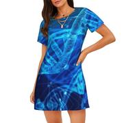 OAZCVBNN Pyjama extensible doux pour la peau imprimé photo avec chaîne ADN, Noir , XXL