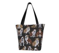 OAZCVBNN Sac à bandoulière confortable avec imprimé bouledogues anglais, sac à main, sac à main, voyage, travail, décontracté, usage quotidien, tendance
