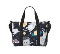 OAZCVBNN Sac de voyage polyvalent unisexe avec imprimé chat astronaute amusant pour w nd, camping, aventure en plein air