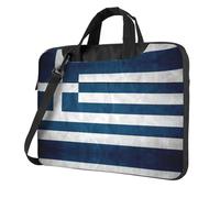 OAZCVBNN Sac polyvalent pour ordinateur portable avec motif drapeau grec et bandoulière, Noir , 15.6 inch