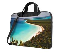 OAZCVBNN Sac pour ordinateur portable polyvalent imprimé île de Cuba, sacoche élégante pour ordinateur portable avec bandoulière, Noir , 13 inch