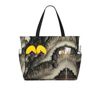 OAZCVBNN Sac réutilisable avec impression de peinture chinoise, élégant, léger, vacances, pique-nique, gym, camping, utilisation polyvalente