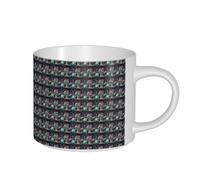 OAZCVBNN Tasses en céramique de grande capacité avec imprimé drapeau Statue de la Liberté pour adultes, café, boisson, maison, bureau, camping