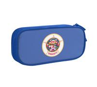 OAZCVBNN Trousse à crayons avec imprimé drapeau de l'État du Minnesota, pour ranger des gommes de maquillage, stylos, étudiants, école, bureau, multi-scènes, bleu, Taille unique, Ensemble cartable