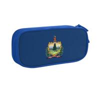 OAZCVBNN Trousse à crayons avec imprimé drapeau de l'État du Vermont - Trousse de rangement pour maquillage, gommes, stylos, étudiants, école, bureau, multi-scènes, bleu, Taille unique, Ensemble