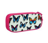 OAZCVBNN Trousse à crayons avec imprimé papillon et violoncelle pour ranger des gommes de maquillage, stylos, étudiants, école, bureau, multi-scènes, rose, Taille unique, Ensemble cartable