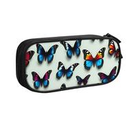 OAZCVBNN Trousse à crayons avec imprimé papillon et violoncelle pour ranger des gommes de maquillage, stylos, étudiants, école, bureau, multi-scènes, Noir , Taille unique, Ensemble cartable