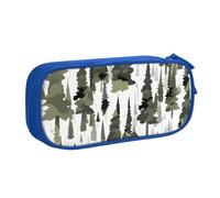 OAZCVBNN Trousse à crayons avec motif camouflage et arbres blancs pour ranger des gommes à maquillage, stylos, étudiants, école, bureau, multi-scènes, bleu, Taille unique, Ensemble cartable