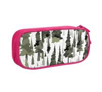 OAZCVBNN Trousse à crayons avec motif camouflage et arbres blancs pour ranger des gommes à maquillage, stylos, étudiants, école, bureau, multi-scènes, rose, Taille unique, Ensemble cartable