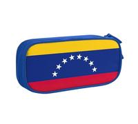 OAZCVBNN Trousse à crayons avec motif drapeau du Venezuela pour ranger des gommes de maquillage, stylos, étudiants, école, bureau, multi-scènes, bleu, Taille unique, Ensemble cartable