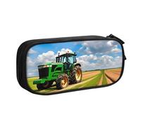 OAZCVBNN Trousse à crayons avec motif tracteur sous ciel bleu et nuages blancs - Pour ranger des gommes de maquillage - Stylos - Pour étudiants, école, bureau, Noir , Taille unique, Ensemble cartable