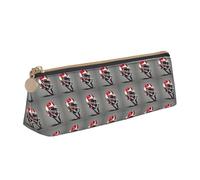 OAZCVBNN Trousse à crayons en cuir avec imprimé football américain - Pochette élégante pour l'école, les voyages, le maquillage