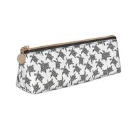 OAZCVBNN Trousse à crayons en cuir avec imprimé tortues de mer pour l'école, les voyages, le maquillage