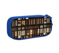 OAZCVBNN Trousse à crayons en tissu africain imprimé tribal pour maquillage, gommes, stylos, étudiants, école, bureau, multi-scènes, bleu, Taille unique, Ensemble cartable