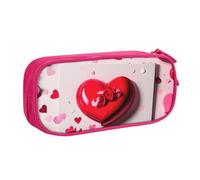 OAZCVBNN Trousse à crayons imprimée pour la Saint-Valentin, maquillage, gommes, stylos, étudiants, école, bureau, multi-scènes, rose, Taille unique, Ensemble cartable