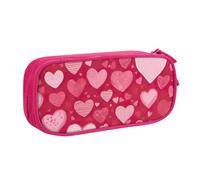 OAZCVBNN Trousse à crayons imprimée pour la Saint Valentin, maquillage, gommes, stylos, étudiants, école, bureau, multi-scènes, rose, Taille unique, Ensemble cartable