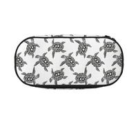 OAZCVBNN Trousse à crayons légère et pratique avec imprimé animaux tortues de mer pour l'école, les étudiants, le maquillage, les voyages, garçons et filles, Noir , Taille unique, Organiseur de sac
