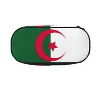 OAZCVBNN Trousse à crayons légère et pratique avec motif drapeau de l'Algérie pour l'école, les étudiants, le maquillage, les voyages, garçons et filles, Noir , Taille unique, Organiseur de sac
