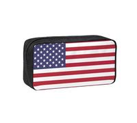 OAZCVBNN Trousse à crayons spacieuse avec imprimé drapeau américain pour bureau, voyage, dortoir
