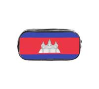 OAZCVBNN Trousse transparente avec imprimé drapeau du Cambodge pour garçons et filles
