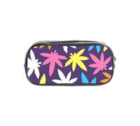 OAZCVBNN Trousse transparente avec motif de mauvaises herbes colorées pour garçons et filles