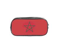 OAZCVBNN Trousse transparente avec motif drapeau du Maroc pour garçons et filles
