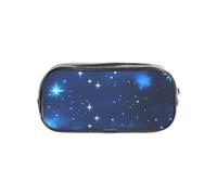OAZCVBNN Trousse transparente avec motif étoiles brillantes bleues pour garçons et filles