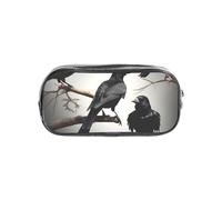 OAZCVBNN Trousse transparente pour garçons et filles Motif corbeau noir sur une branche
