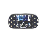 OAZCVBNN Trousse transparente pour garçons et filles - Motif rayures bleues et étoiles