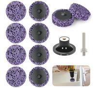 OBA 10 Pièces Disques de Nettoyage 50mm, Disque Meuleuse Disques à ébarber Pour Traitement de Surface Peinture Disque Abrasif pour Perceuse Visseuse