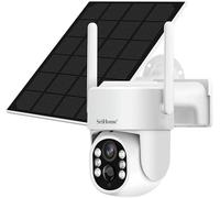 OBA Caméra de Sécurité WiFi Solaire Srihome DH005 4MP, PTZ, Vision Nocturne, Détection de Mouvement, Résistant aux Intempéries IP66