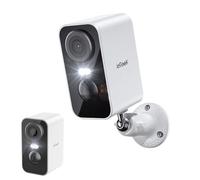 OBA Caméra Wi-FI intérieur/extérieur Batterie sans Fil, caméra avec Phare et Alarme, Vision Nocturne à Couleur, détection de Mouvement Personne, sirène, Audio 2 Voies, Fonctionne avec Alexa